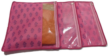 Saree Cover - Printed Non Woven Saree Organizers (Pack of 6)