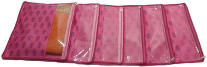 Saree Cover - Printed Non Woven Saree Organizers (Pack of 6)